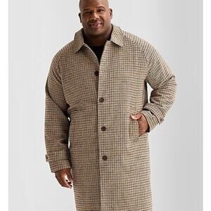 Shaquille O'Neal XLG™ Midweight Big and Tall Burg Tartan Car Coat, Sz 2XLT--NWT